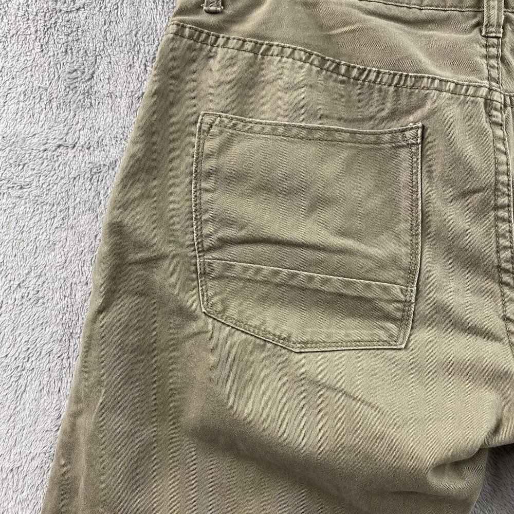 Matchstick Mens Sz XL/34 Olive Green Straight Leg Cotton Chino Pants 5 Pocket - Picture 4 of 8